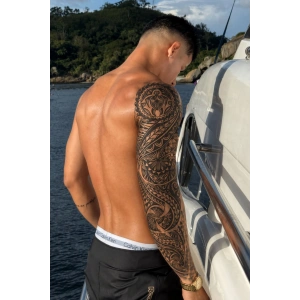 Tribal Figürlü 12 Saat Sonra Kararan Geçici Kol Dövme Tattoo