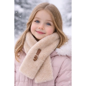 Açık Kahve Renk Çocuk Peluş Atkı