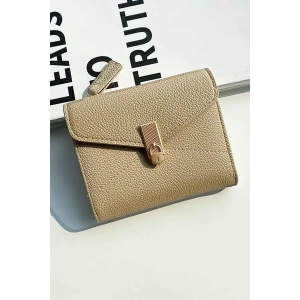 Açık Kahve Renk Deri Kadın Cüzdan/Kartlık