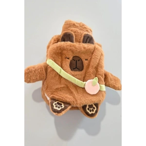 Açık Kahve Renk Kapibara Figürlü Peluş Sıcak Su Torbası