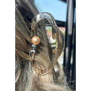 Açık Kahve Renk Taş Detaylı Mandal Toka