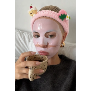 Açık Pembe  Renk Karışık Figürlü Peluş Saç Bandı
