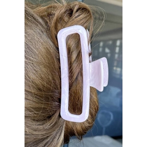 Açık Pembe Renk Mermer Desenli Kemik Mandal Toka