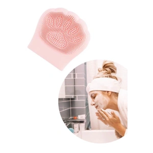 Açık Pembe Renk Pati Figürlü Yüz Yıkama Aparatı