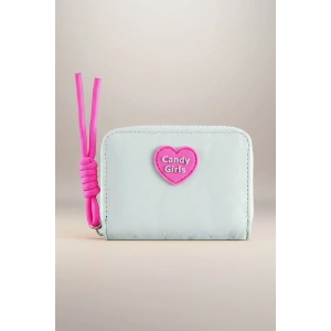 Açık Yeşil Renk Candy Girls Yazılı Cüzdan/Kartlık