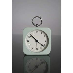 Açık Yeşil Renk Dekoratif Işıklı Alarmlı Masa Saati