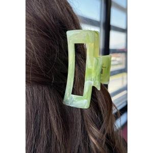 Açık Yeşil Renk Mermer Desenli Kemik Mandal Toka