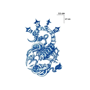 Akrep Sonradan Kararan Yarı Kalıcı Geçici Dövme Tattoo