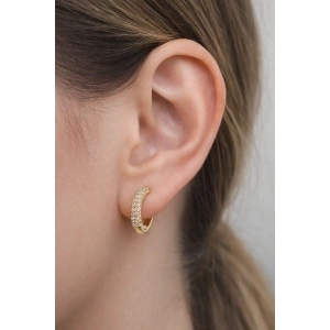 Altın Renk 14K Altın Kaplama Halka Xuping Küpe (Çift)