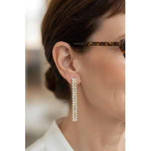 Altın Renk 14K Altın Kaplama Su Yolu Küpe (Çift)