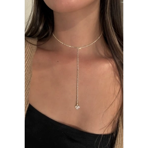 Altın Renk 14K Altın Kaplama Vip Choker Kolye