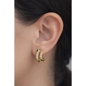 Altın Renk 14K Altın Kaplama Yılan Figürlü Xuping Küpe (Çift)