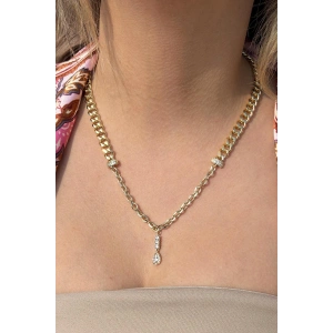 Altın Renk 14K Altın Kaplama Zincir Kolye