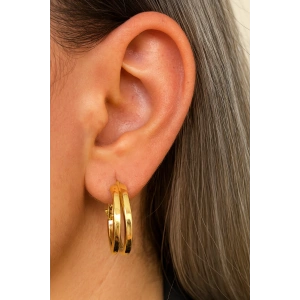 Altın Renk 15MM Halka Küpe (Çift)