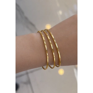 Altın Renk 3lü Çelik Ajda Bilezik