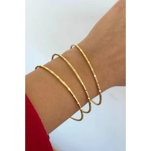 Altın Renk 3lü Çelik Ajda Bilezik
