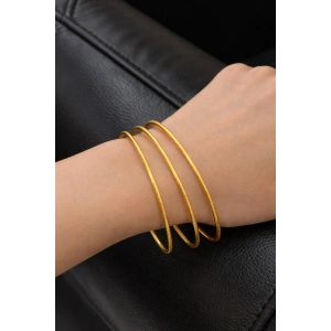 Altın Renk 3lü Kumlu Ajda Bilezik