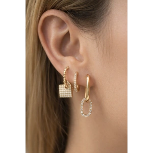 Altın Renk 3lü Ysx Küpe Set