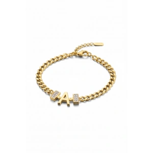 Altın Renk A Harf Çelik Bileklik