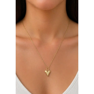 Altın Renk Altın Figürlü Çelik Kolye