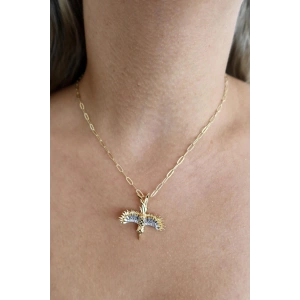 Altın Renk Anka Kuşu Figürlü YSX Kolye