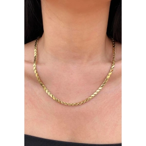 Altın Renk Arpa Model Çelik Kolye