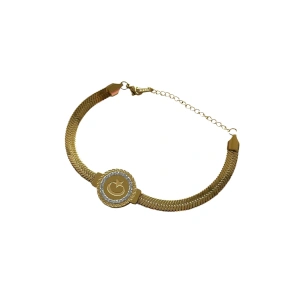 Altın Renk Ay Yıldız Figürlü Çelik Bileklik