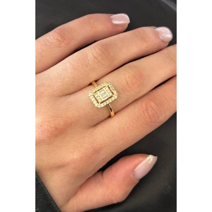 Altın Renk Ayarlanabilir Baget Yüzük