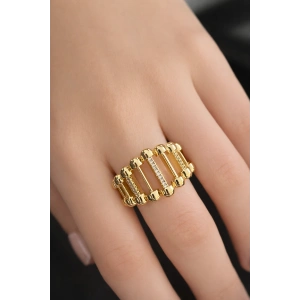 Altın Renk Ayarlanabilir Çelik Yüzük