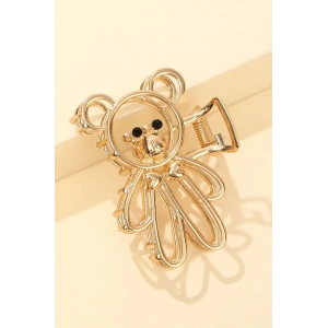 Altın Renk Ayıcık Figürlü Metal Mandal Toka