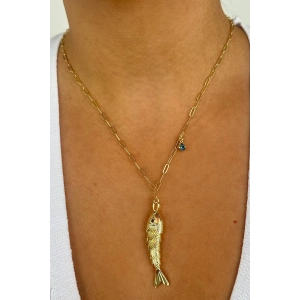 Altın Renk Balık Figürlü YSX Kolye