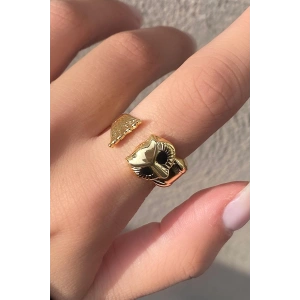 Altın Renk Baykuş Figürlü Metal Ayarlanabilir Yüzük