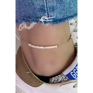 Altın Renk Boncuk Detaylı Halhal