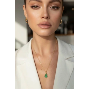 Altın Renk Çam Ağacı Figürlü Çelik Yılbaşı Ağacı