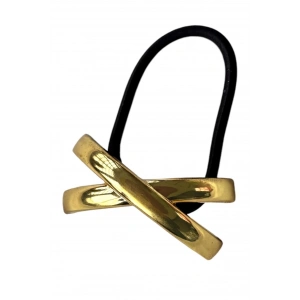 Altın Renk Çarpı Figürlü Metal Lastik Toka