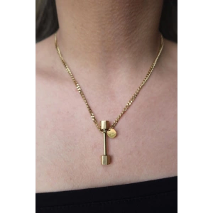Altın Renk Çelik Kolye