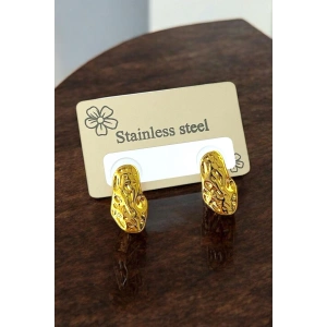 Altın Renk Çelik Küpe (Çift)