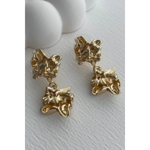 Altın Renk Çelik Küpe (Çift)