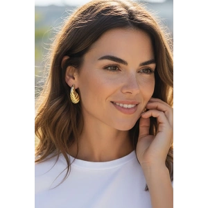 Altın Renk Çelik Küpe (Çift)