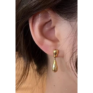 Altın Renk Çelik Küpe (Çift)