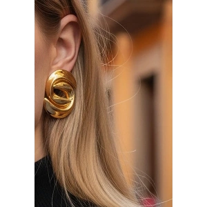 Altın Renk Çelik Küpe (Çift)