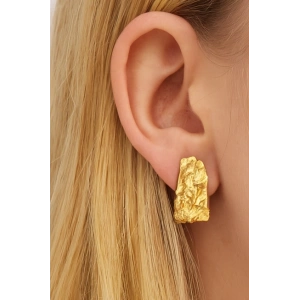 Altın Renk Çelik Küpe (Çift)