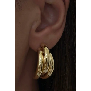 Altın Renk Çelik Küpe (Çift)