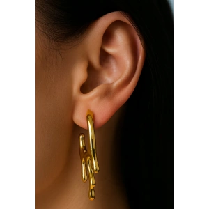 Altın Renk Çelik Küpe (Çift)