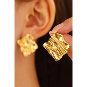 Altın Renk Çelik Küpe (Çift)