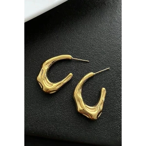 Altın Renk Çelik Küpe (Çift)