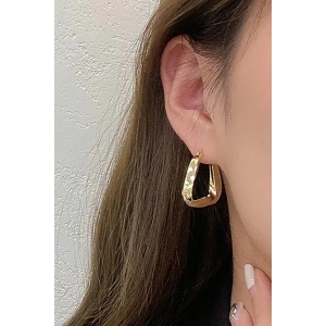 Altın Renk Çelik Küpe (Çift)