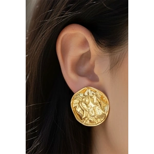 Altın Renk Çelik Küpe (Çift)