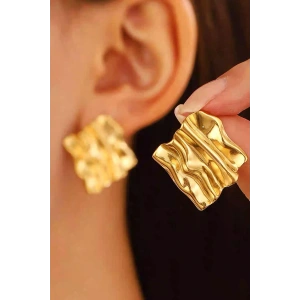 Altın Renk Çelik Küpe (Çift)