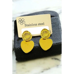 Altın Renk Çelik Küpe (Çift)